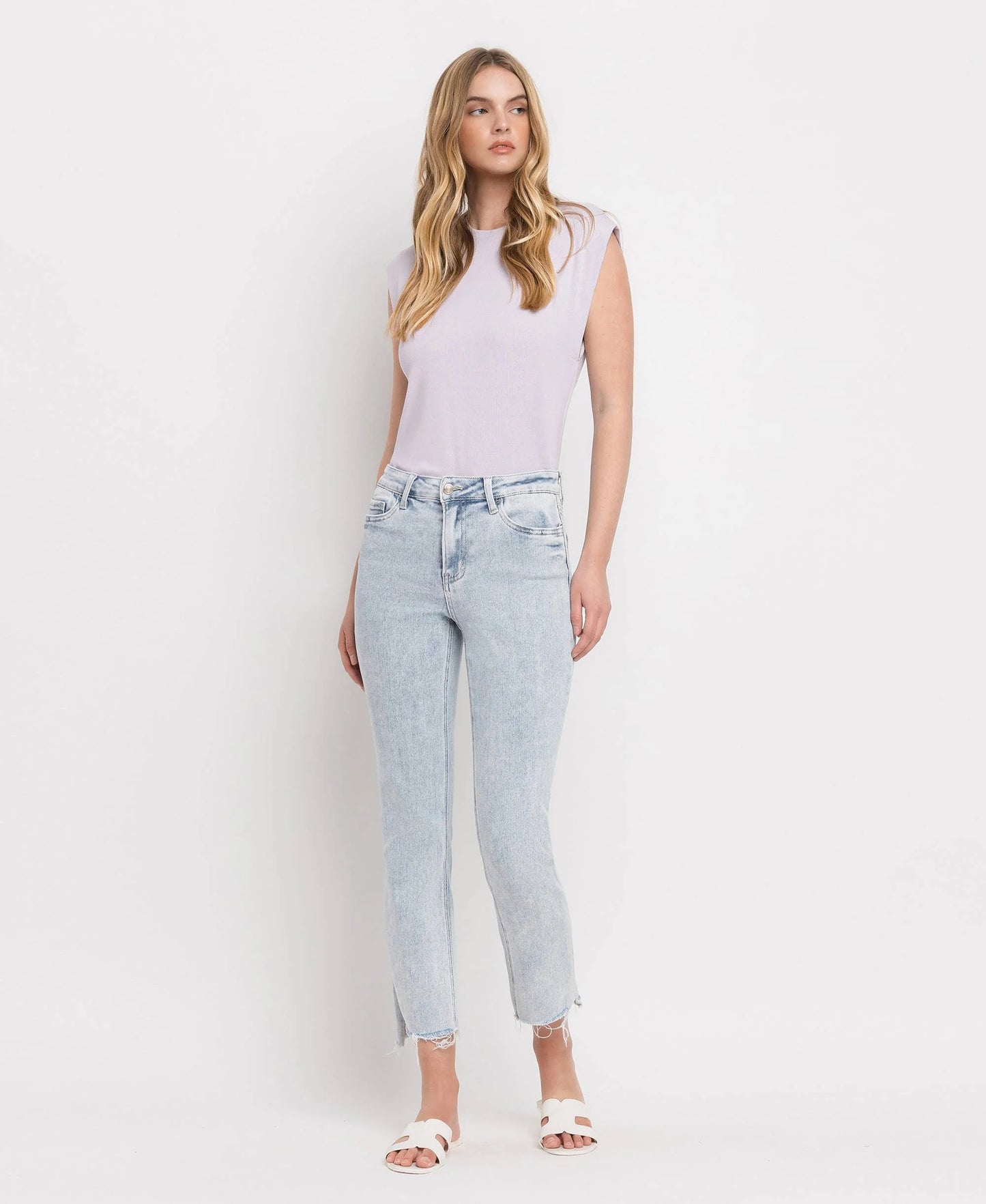 High Rise Slim Straight Jeans- Lovervet by Vervet