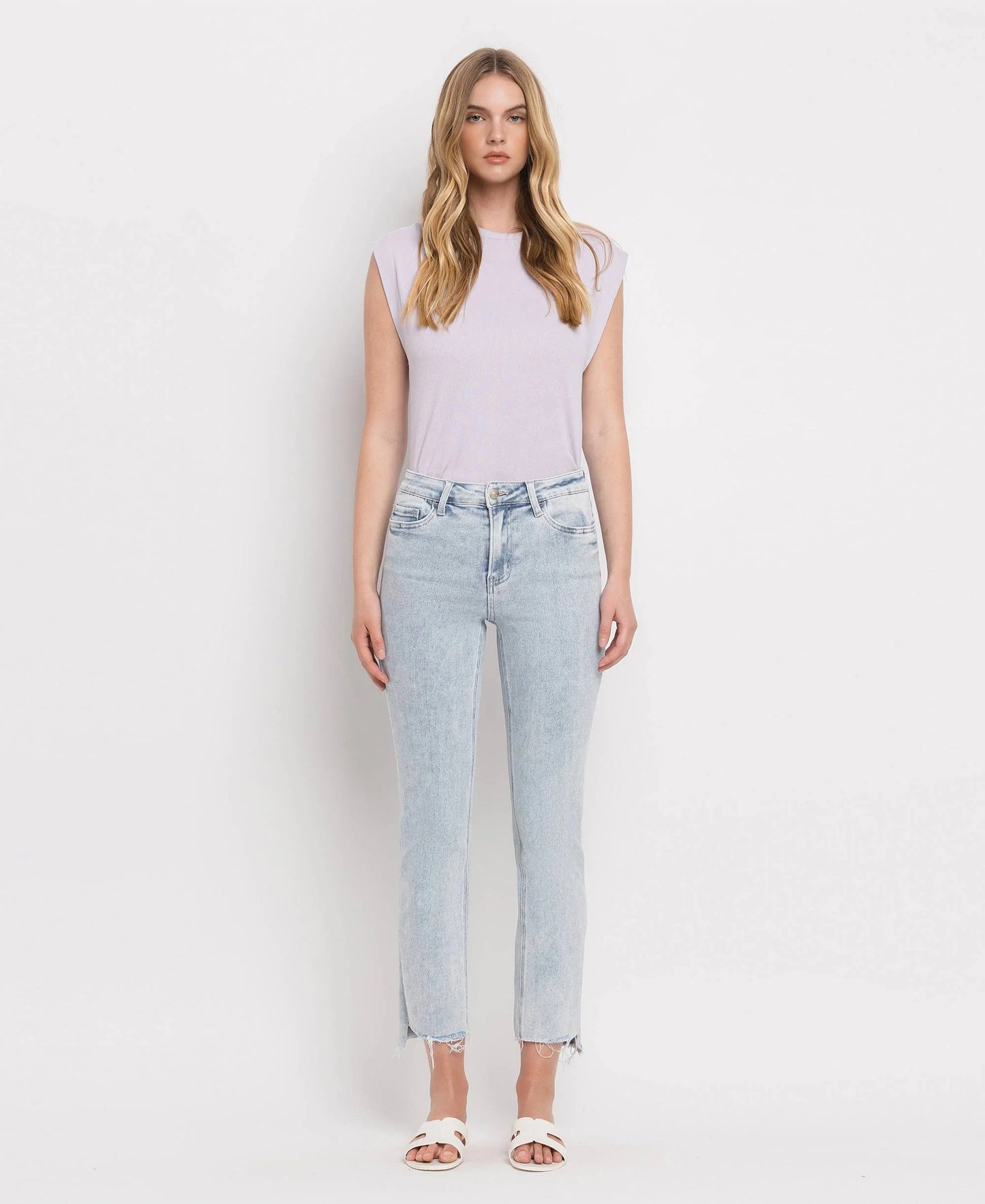 High Rise Slim Straight Jeans- Lovervet by Vervet