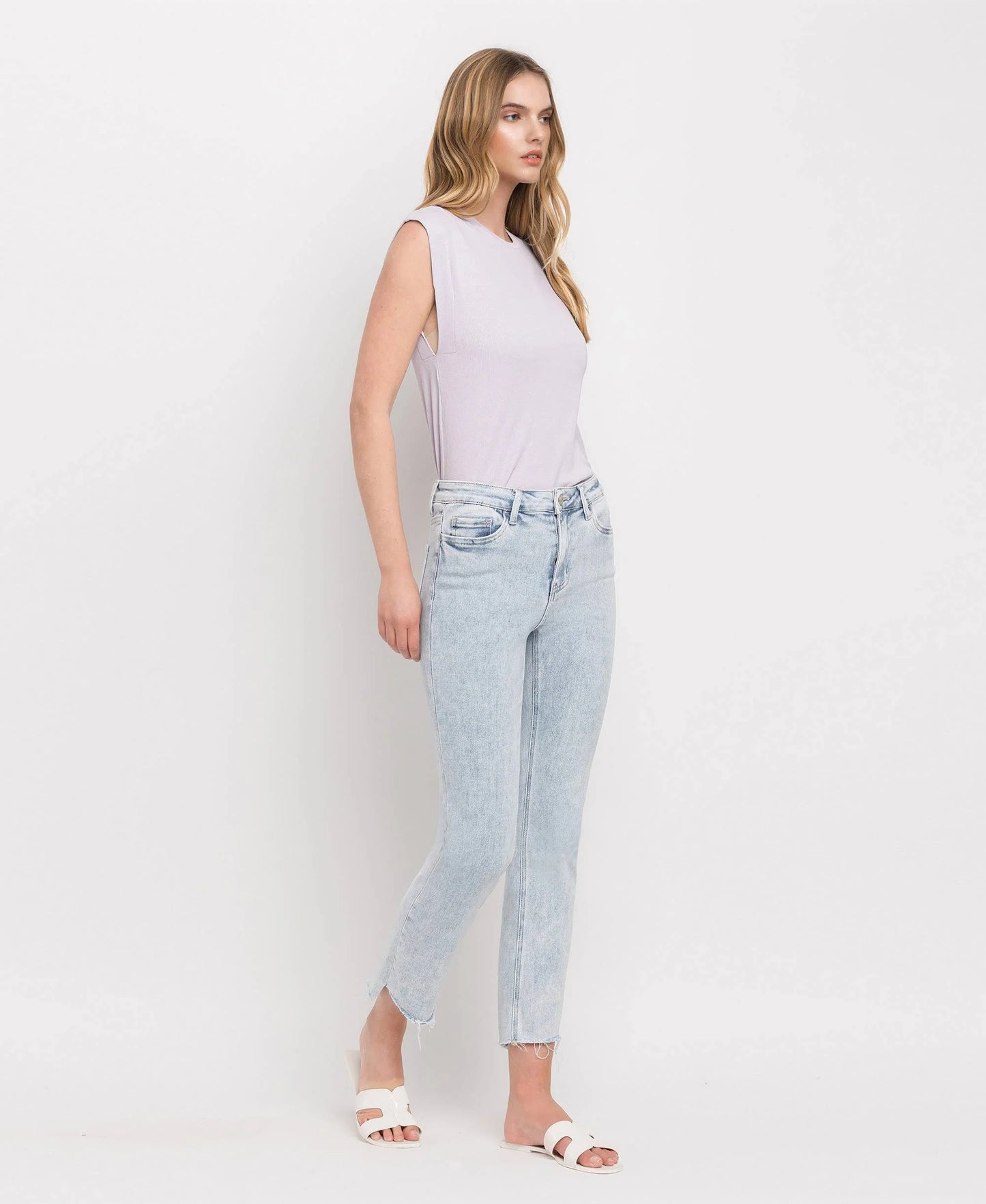 High Rise Slim Straight Jeans- Lovervet by Vervet